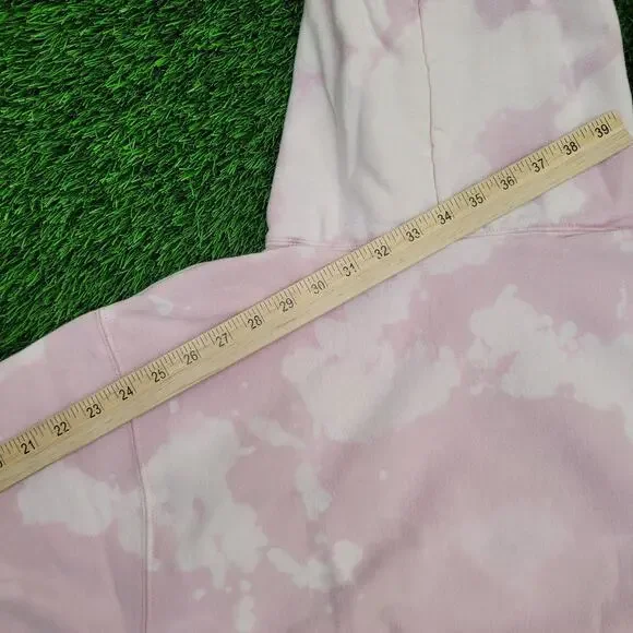 Vintage Y2K Champion Hoodie Large 24x28 Pink Bleached Reverse-Weave Baggy - Picture 4 of 16